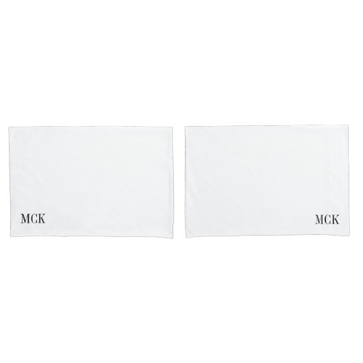 Klassisches Monogramm-kundenspezifischer Kissenbezug (Vorderseite-Set)