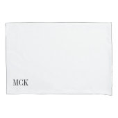 Klassisches Monogramm-kundenspezifischer Kissenbezug (Vorderseite-Links)