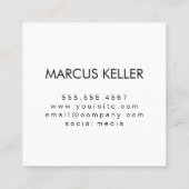 Klassisches Monogramm mit Chic Decorative Elements Quadratische Visitenkarte (Rückseite)