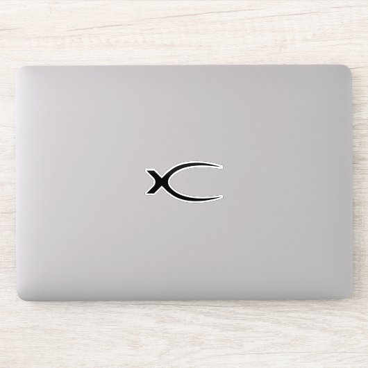 Klassisches Monogramm mit dem Buchstaben X Aufkleber (Computer)