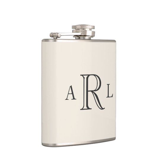 Klassisches Monogramm mit drei Buchstaben Flachmann (Rechts)