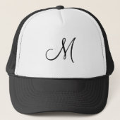 Klassisches Monogramm mit Letter und Triple Border Truckerkappe (Vorderseite)