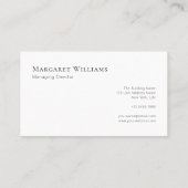 Klassisches Monogramm mit zwei Buchstaben Beruflic Visitenkarte (Rückseite)