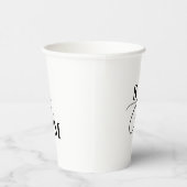Klassisches Monogramm Moderne Et-Zeichen Hochzeit Pappbecher (Rechts)