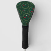 Klassisches Monogramm Muster für Golfspieler Grün Golf Headcover (Vorderseite)