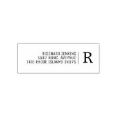 Klassisches Monogramm Name Adresse Stylisch Permastempel (Design)
