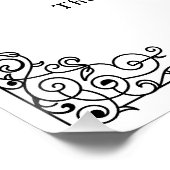 Klassisches Monogramm-Rahmen-Hochzeits-Willkommens Poster (Ecke)
