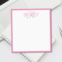 Klassisches Monogramm Rosa