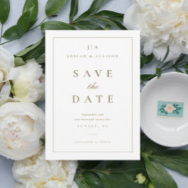 Klassisches Monogramm Save the Date Einladung