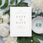 Klassisches Monogramm Save the Date Einladung