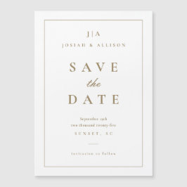 Klassisches Monogramm Save the Date Magnetkarte