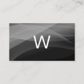 Klassisches Monogramm | Schwarze Schatten Visitenkarte (Vorderseite)