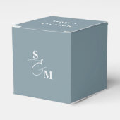 Klassisches Monogramm-Skript-Et-Zeichen Hochzeit B Geschenkschachtel (Vorderseite)