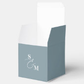 Klassisches Monogramm-Skript-Et-Zeichen Hochzeit B Geschenkschachtel (Geöffnet)