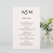 Klassisches Monogramm-Skript-Et-Zeichen-Hochzeitsm (Stehend Vorderseite)