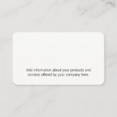 Klassisches Monogramm (Skripttyp) Visitenkarte (Rückseite)