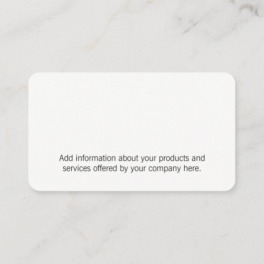 Klassisches Monogramm (Skripttyp) Visitenkarte (Rückseite)