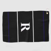 Klassisches Monogramm Stilgeschenk für Golfer Golfhandtuch (Horizontal)
