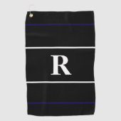 Klassisches Monogramm Stilgeschenk für Golfer Golfhandtuch (Vorderseite)