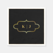 KLASSISCHES MONOGRAMM UND ROMANTISCHE KALLIGRAFISC SERVIETTE (Vorderseite)