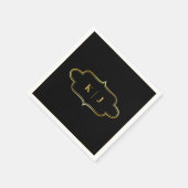 KLASSISCHES MONOGRAMM UND ROMANTISCHE KALLIGRAFISC SERVIETTE (Ecke)