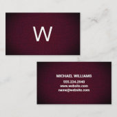Klassisches Monogramm | Vignette Leather Visitenkarte (Vorne/Hinten)