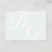 Klassisches Monogramm Vintages Wappen cool grau Platzkarte (Rückseite)