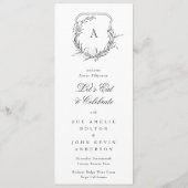Klassisches Monogramm Wappen Unsere Hochzeit Menükarte (Rückseite)
