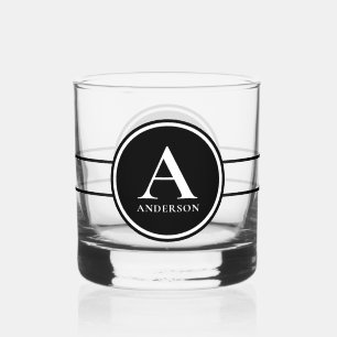 Klassisches Monogramm Whiskey-Glas Whiskyglas