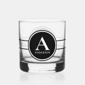 Klassisches Monogramm Whiskey-Glas Whiskyglas (Rückseite)