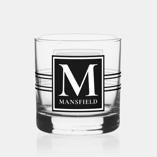 Klassisches Monogramm Whiskyglas (Rückseite)