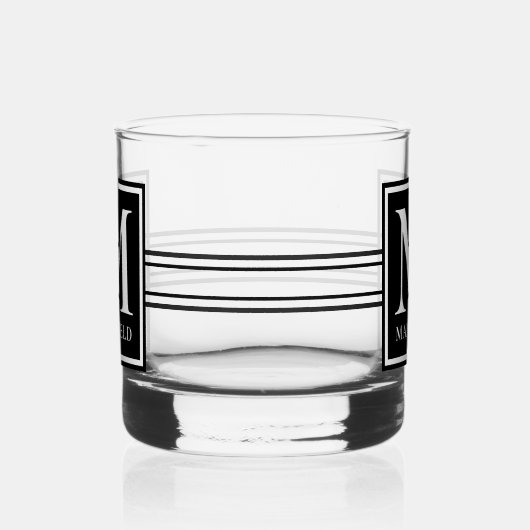 Klassisches Monogramm Whiskyglas (Links)