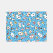 Klassisches Motherboard-Spielhandgezeichnet Nahtlo Fleecedecke (Vorderseite (Horizontal))