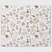 Klassisches Motherboard-Spielhandgezeichnet Nahtlo Geschenkpapier (Flach)