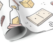 Klassisches Motherboard-Spielhandgezeichnet Nahtlo Geschenkpapier (Rolleneckpunkt)