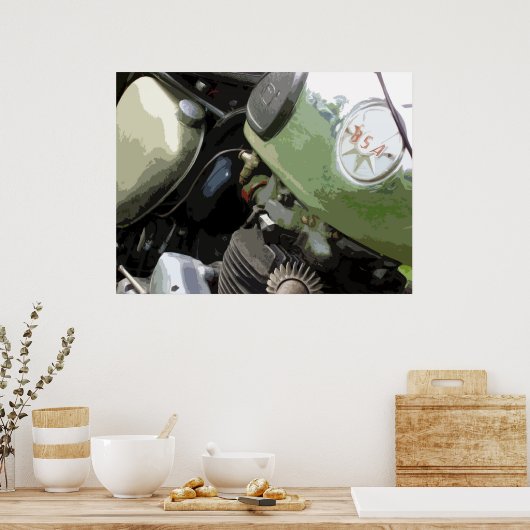 KLASSISCHES MOTORRAD 9 POSTER (Küche)