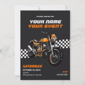 Klassisches Motorrad Einladung (Vorderseite)