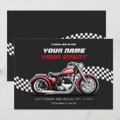 Klassisches Motorrad Einladung (Vorne/Hinten)