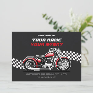 Klassisches Motorrad Einladung