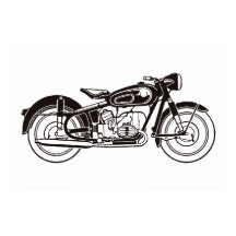 Klassisches Motorrad für Schwarz/Weiß