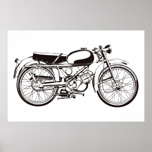 Klassisches Motorrad I Poster (Vorne)