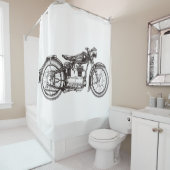 Klassisches Motorrad III Duschvorhang (Beispiel)