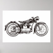 Klassisches Motorrad III Poster (Vorne)