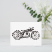 Klassisches Motorrad III Postkarte (Stehend Vorderseite)