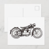 Klassisches Motorrad III Postkarte (Vorne/Hinten)