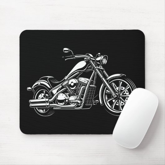 Klassisches Motorrad Mousepad (Mit Mouse)