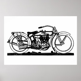 Klassisches Motorrad V Poster