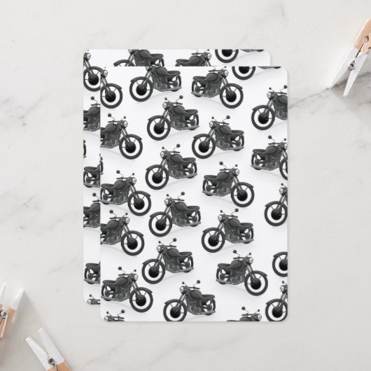 klassisches Motorradmuster (Vorderseite/Rückseite Beispiel)