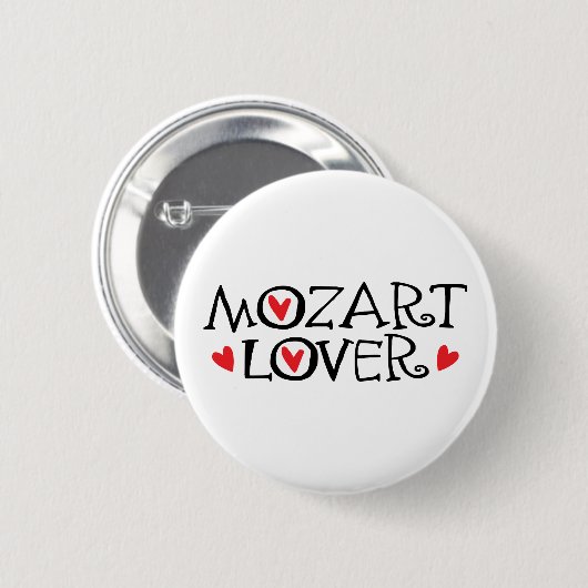 Klassisches Mozart-Liebhaber-Geschenk Button (Vorne & Hinten)