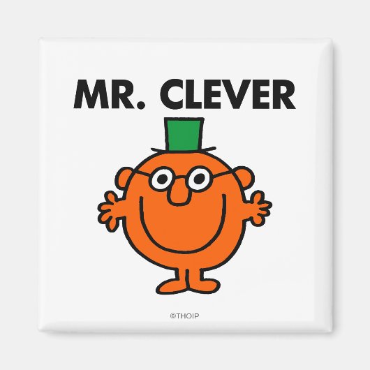 Klassisches Mr. Clever-Logo Magnet (Vorne)